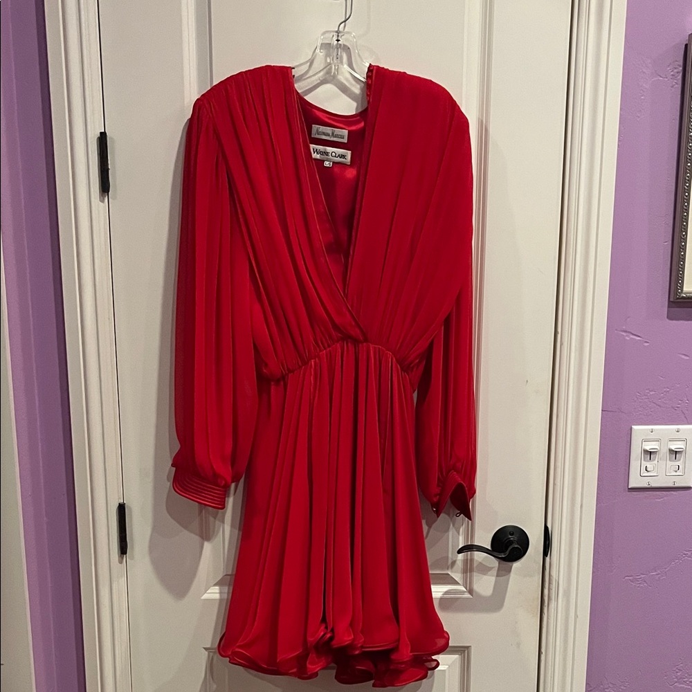 1970s Vintage Wayne Clark Evening Dress Size L